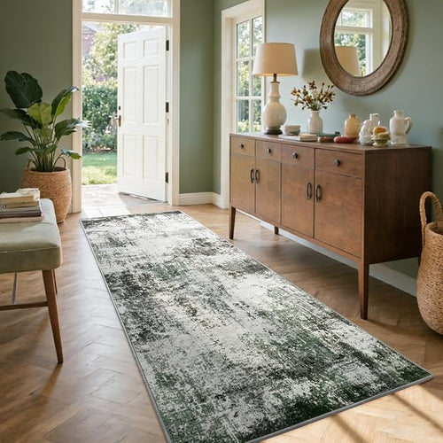 2x6 Ft Washable Runner Rug, Non-Slip Low Pile Hallway Kitchen Area Rug by Cuzwlovita