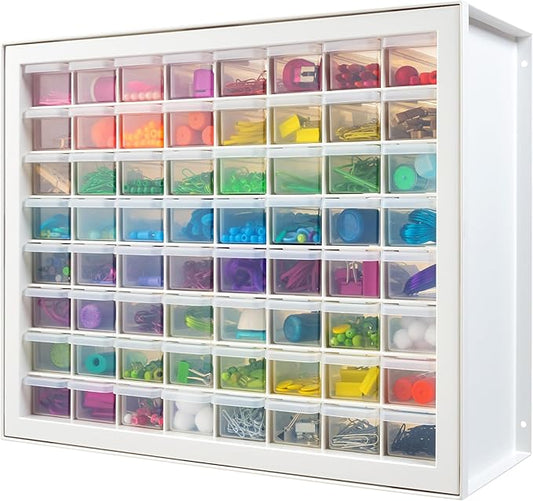 IRIS USA Small Parts Storage Cabinet, Made in USA, 64-Drawer Organizer Chest by IRISUSA