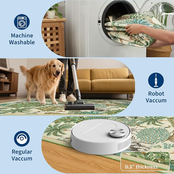 GarveeHome Jungle 8x10 Area Rug Washable Rugs - Image 6