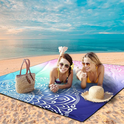 HIHOHO Beach Blanket Waterproof Sandproof Extra Large Beach Mat 79" X - Image 4