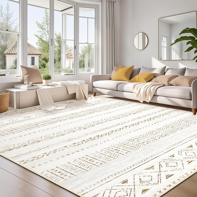 cotiled 8x10 Area Rugs Living Room Rug: Washable Boho Rugs by COTILED