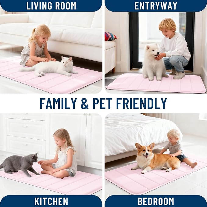 OLANLY Memory Foam Bath Mat 24x16, Super Soft Absorbent Bathroom Rugs, Quick Dry - Image 9