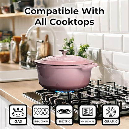 Zulay Kitchen 6 Quart Enameled Cast Iron Dutch Oven Pot - Image 6