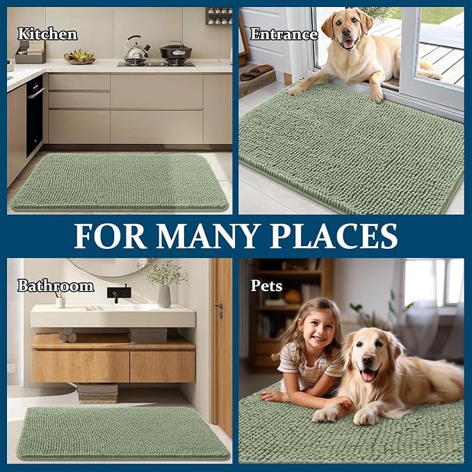 OLANLY Dog Door Mat for Muddy Paws 54x32, Absorbs Moisture and Dirt, Absorbent - Image 8