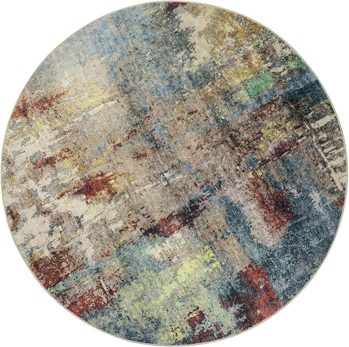 Lahome Modern Abstract Round Rug 5ft - Image 9