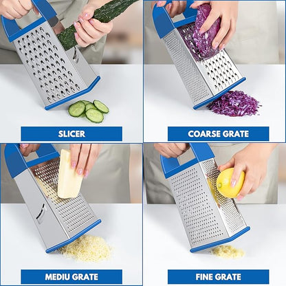 Urbanstrive Cheese Grater With Container, Professional Cheese Grater with Handle - Image 3