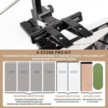 CWOVRS Knife Sharpening System, Precision Adjust Knife Sharpener 9–25° - Image 5
