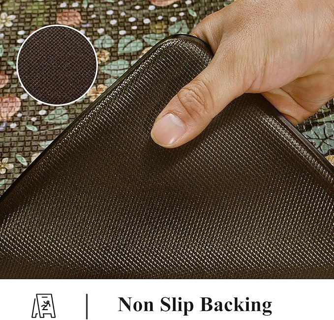Collive Anti Fatigue Kitchen Mats, Cushioned Floral Kitchen Rugs Non Slip - Image 4