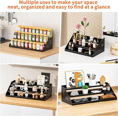 RCHYFEED Spice Rack Organizer for Cabinet, 3 Tier Spice Rack Expandable - Image 5