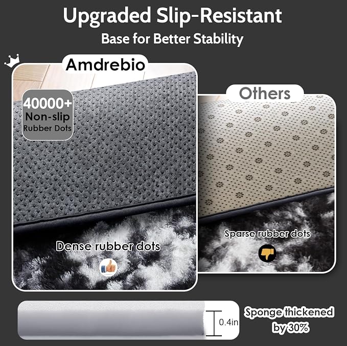 Amdrebio Black White Grey Area Rugs - Image 5