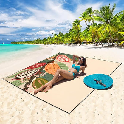 HIHOHO Beach Blanket Waterproof Sandproof Extra Large Beach Mat 79" X - Image 5