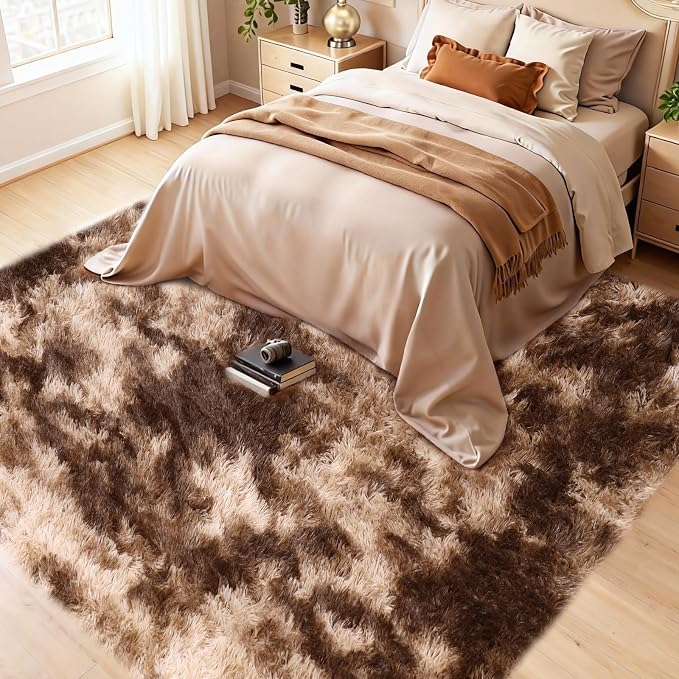5x7 Plush Fluffy Area Rugs, Large Soft Carpet, Upgraded Non-Slip Rectangular Rug - Image 2