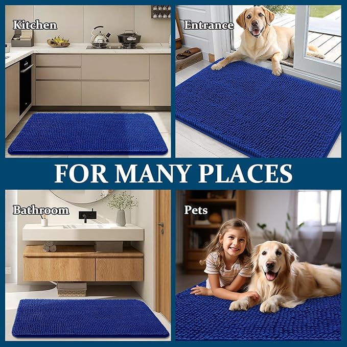 OLANLY Dog Door Mat for Muddy Paws 36x24, Absorbs Moisture and Dirt, Absorbent - Image 8
