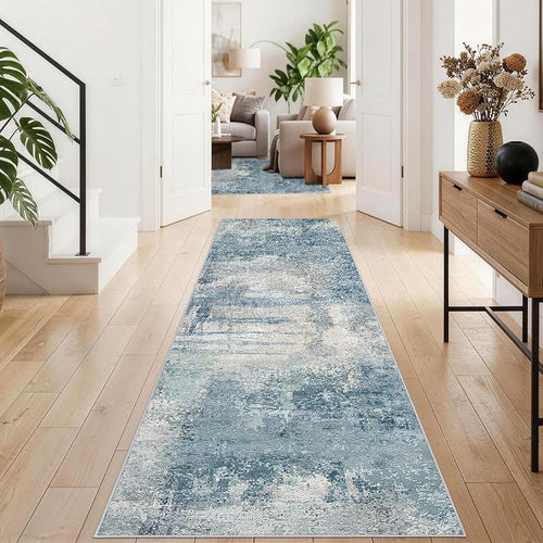 Abstract Rug Runners 2x8 Washable: Modern Rugs Non Slip by BYYVOORugsforYourHome
