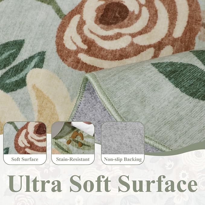 DUKINO 2x10 Runner Rug for Hallway, Washable Kitchen Rug - Image 6