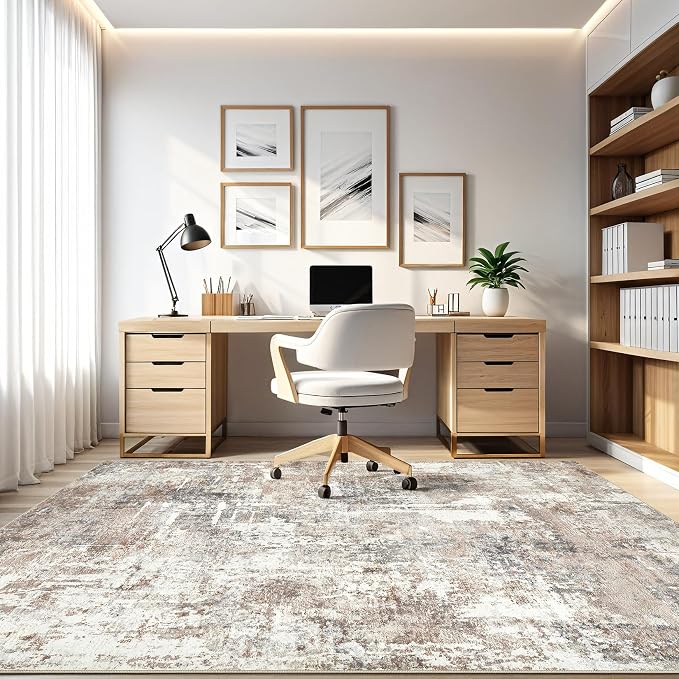 8x10 Area Rugs Living Room: Washable Large Abstract Modern Soft Rug Stain - Image 8