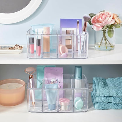 STORi 5-Compartment Clear Plastic Organizer | Rectangular Divided Makeup and - Image 6