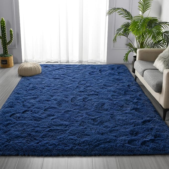 Deerhoo Large Shag Area Rugs 8 x 10, Plush Fuzzy Rugs - Image 2