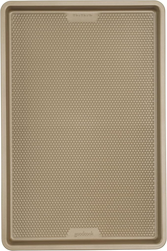 GoodCook BestBake Nonstick Textured Carbon Steel Cookie Sheet, Large Baking by GoodCook