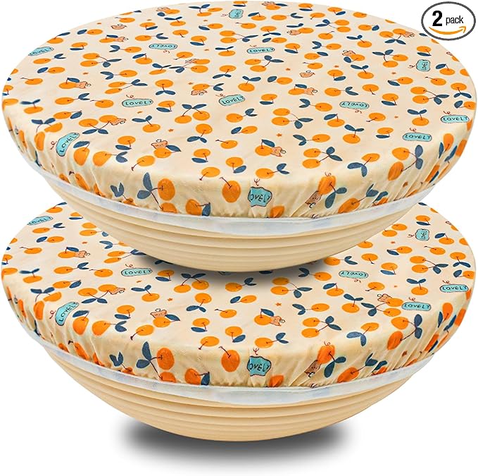 OHIYO Reusable Beeswax Bowl Covers, Elastic Cotton Cloth Sourdough Bread Cover by OHIYO