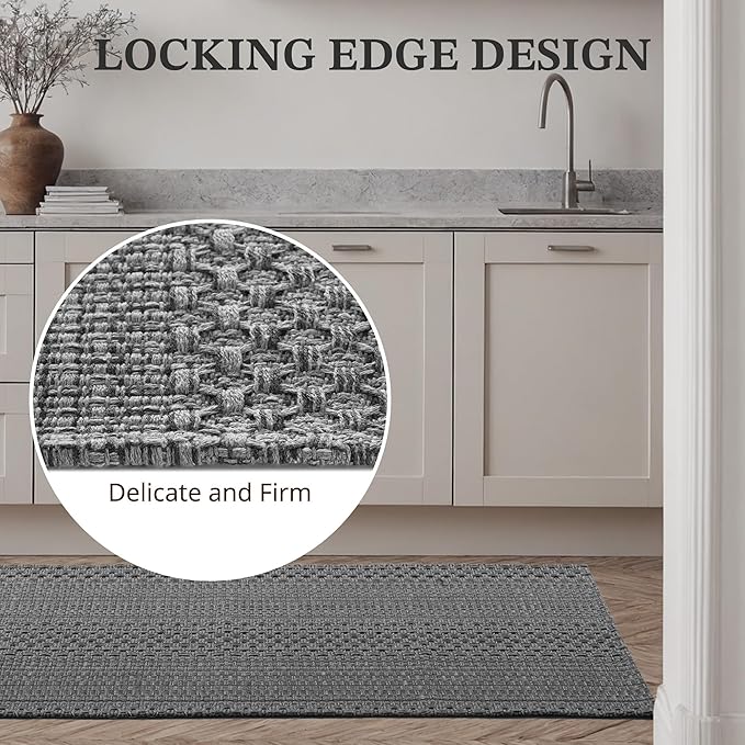 2' x 4' Entryway Rug, Boho Small Area Rug, Machine Washable, Woven Rug - Image 4