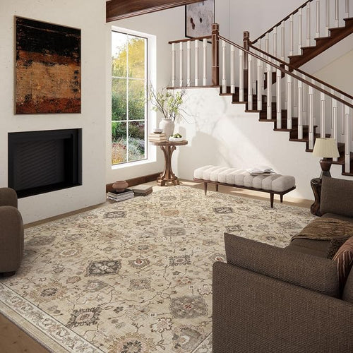 10x12 Area Rugs for Living Room: Bedroom Rug Stain Resistant Non Slip Low Pile - Image 2