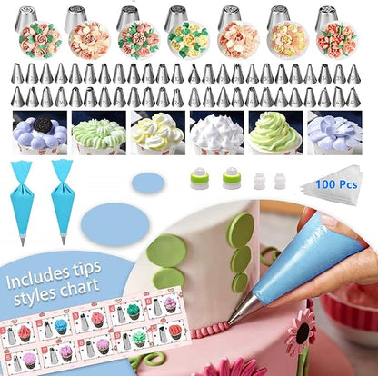 Cake Decorating Supplies, Cake Rotating Turntable, 48 Piping Icing Tips - Image 3