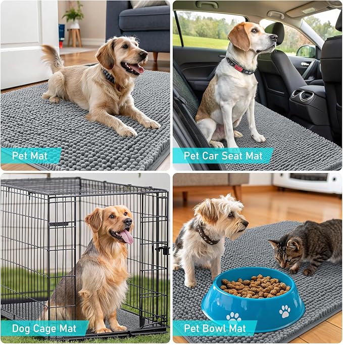 OLANLY Dog Door Mat for Muddy Paws 59x24, Absorbs Moisture and Dirt, Absorbent - Image 7