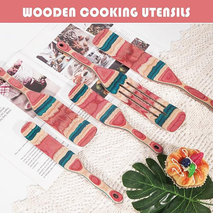MYRAINBOW A5-3 Spurtle Set, Wooden Utensils - Image 6