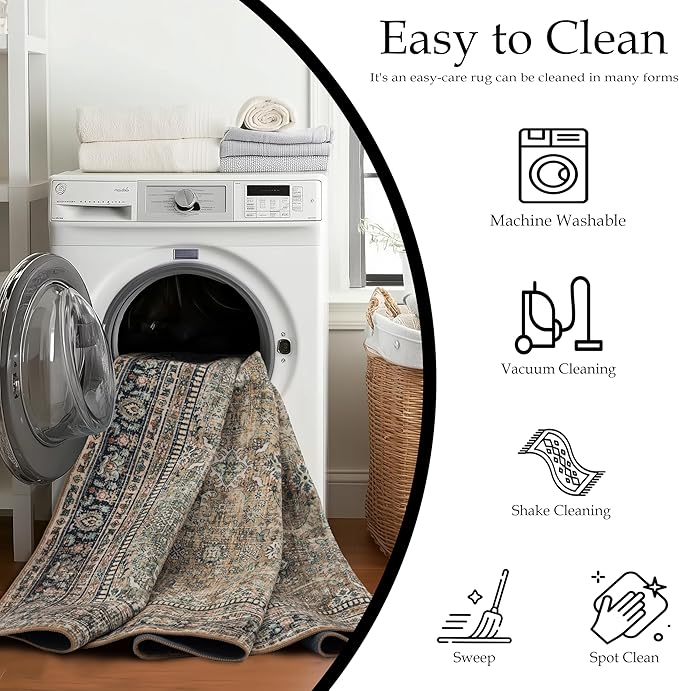 Ruaruarug Washable Area Rug 2x3 - Image 3