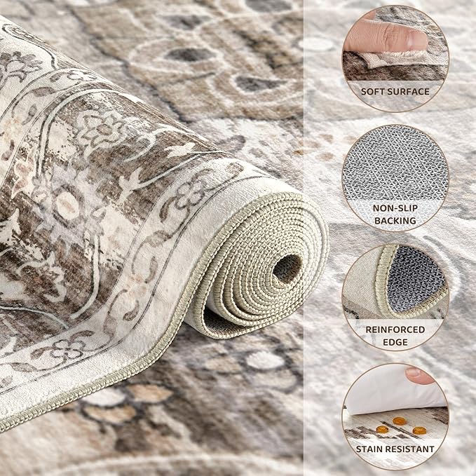 Washable 10x12 Area Rug for Living Room - Image 3