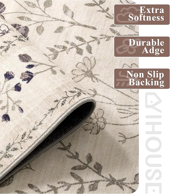 YIHOUSE Washable 5x7 Area Rugs for Bedroom Girls, Large Boho Carpet for Entyway - Image 7
