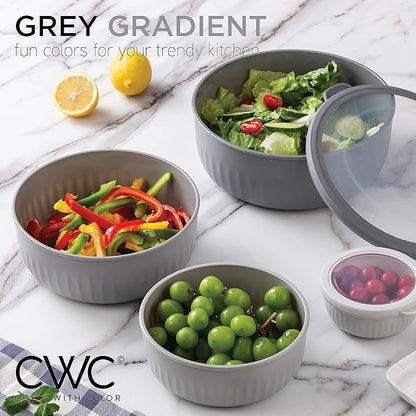 COOK WITH COLOR Prep Bowls with Lids- Wide and Deep Nesting Plastic Small - Image 2