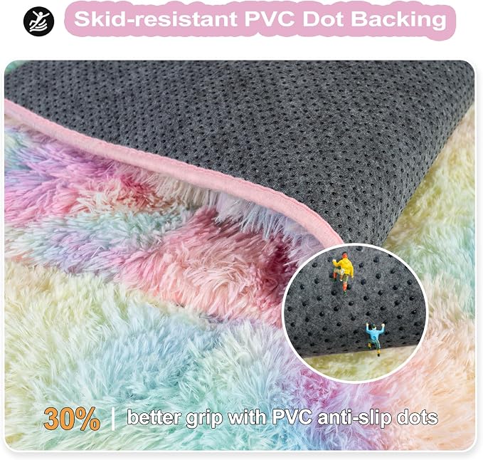 qulint 5x7 Fluffy Area Rug for Bedroom, Fuzzy Soft Kids Rug for Girl Plush - Image 5