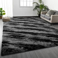 Deerhoo Large Shag Area Rugs 5 x 8, Tie-Dyed Plush Fuzzy Rugs by Deerhoo