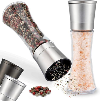ZOLMER® Premium Stainless Steel Salt and Pepper Grinder Set manual | Adjustable by Zolmer