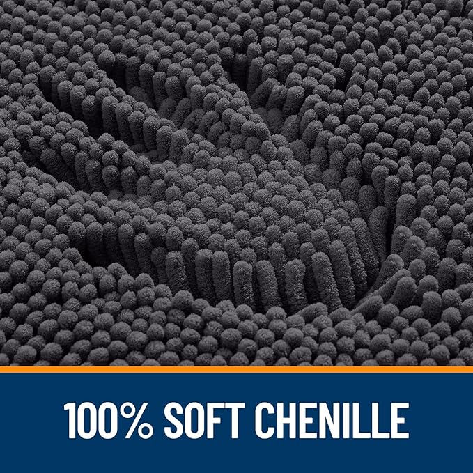OLANLY Toilet Rugs U-Shaped 24x20, Extra Soft Absorbent Chenille Contour - Image 3