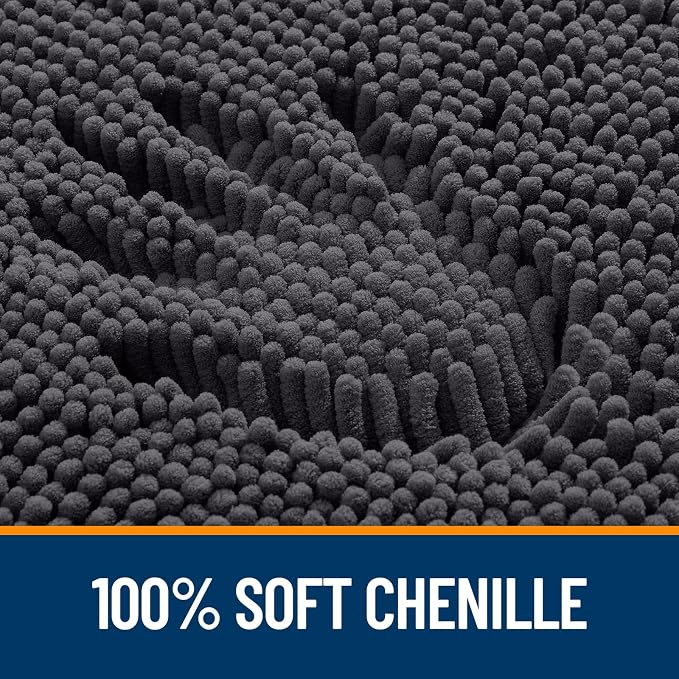 OLANLY Large Bathroom Rugs 50x30, Extra Soft Absorbent Chenille Bath Rugs - Image 3
