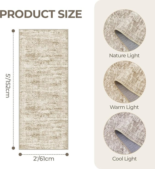 2x5 Rug Runner Washable for Entryway, Soft Bathroom Rugs - Image 2