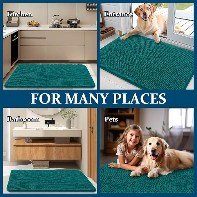 OLANLY Dog Door Mat for Muddy Paws 59x32, Absorbs Moisture and Dirt, Absorbent - Image 8