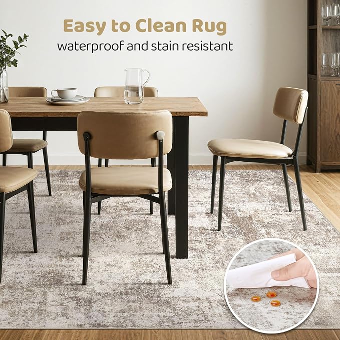 12x18 Area Rugs Living Room: Washable Large Abstract Soft Rug Stain Resistant - Image 6