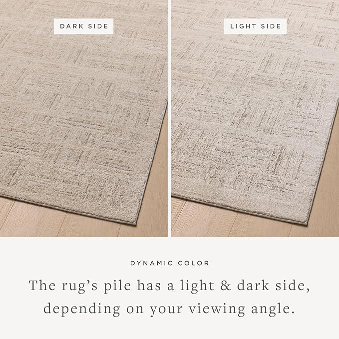 Loloi Amber Lewis Monty Collection MOT-01 Ivory/Taupe 5'-3" x 7'-6", .50" Pile - Image 4