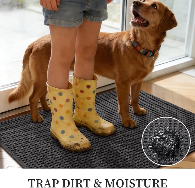 YIHOUSE Indoor Door Mat 32" x 47", Non-Slip Washable Entryway Mat, Dirt Trapper - Image 3