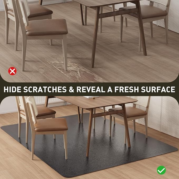 Area Floor Mat for Home, Spill Resistant Hard Floor Protector Cover, Easy Clean - Image 3