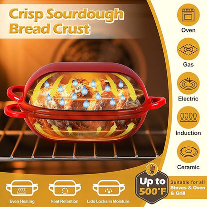 Homikit Enameled Cast Iron Dutch Oven - Image 3
