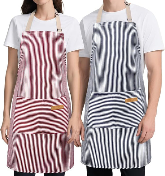 2 Pack Kitchen Cooking Aprons, Soft Aprons by Cardkiss