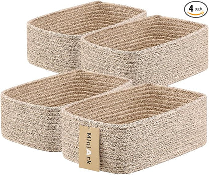 MiniArk Small Storage Baskets for Organizing | Closet Organizer Bins | Shelf by MiniArkStorageBasketsHome