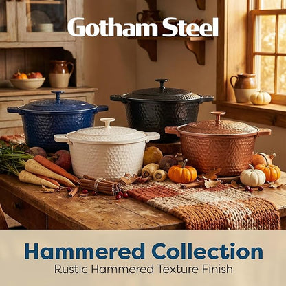 Gotham Steel Hammered 5 Qt Lightweight Dutch Oven Pot - Image 8
