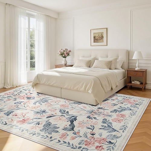 6x9 Area Rugs Washable Rug: Large Boho Living Room Rug Soft Non-Slip Low Pile - Image 2
