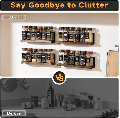 4-Tier Wall Mount Spice Rack Organizer - Image 6